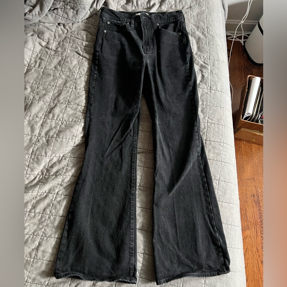 Madewell black flare jeans- women’s size 27- like new